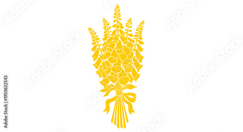 Vector yellow wheat bundle icon