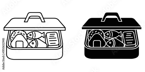 open and closed car trunk with luggage flat design vector illustration