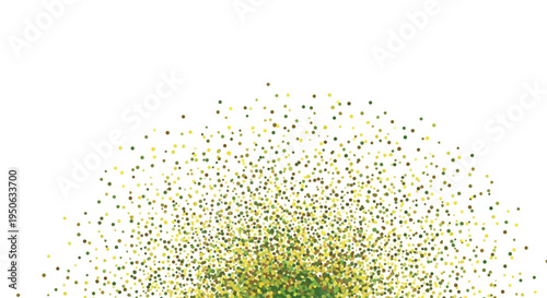 yellow green particles explosion on white background