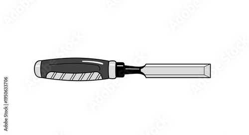 A black handled utility knife tool.
