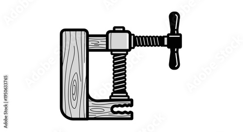 C clamp tool for gripping objects.