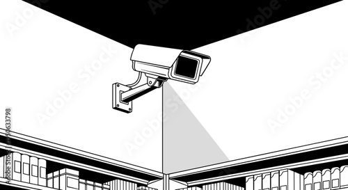 Close up of security camera.