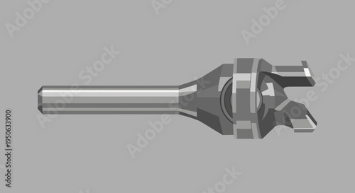Metal router bit with shank.