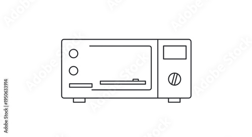 Microwave Oven Kitchen Appliance Device.