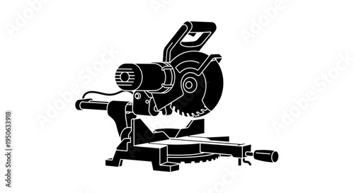 Mitre saw machine tool equipment.