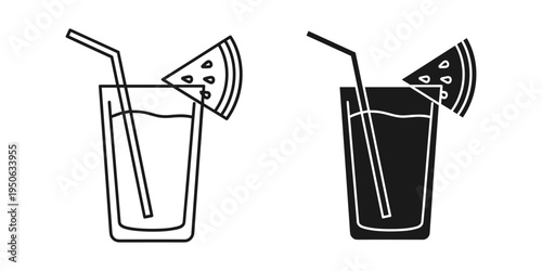 water and soda glasses with lemon and ice vector illustration