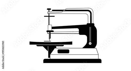 Sewing machine in black color.