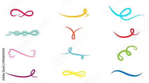 arrows set. Curved arrows. Arrow sign. Flat style icons.