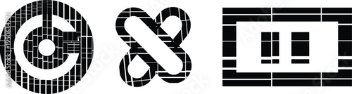 Black and white logo with copyright infinity and number 3 symbols