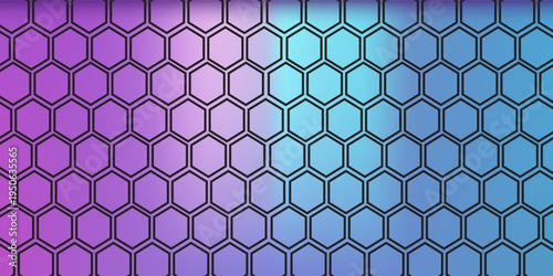 Honey comb pattern with abstract background colors