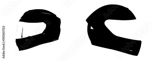 Visionary Rider's Sleek Black Helmet - A Symbol of Speed and Style