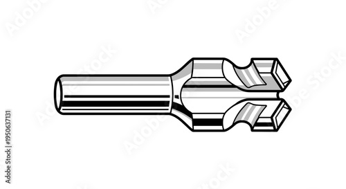 Metal drill bit tool closeup.