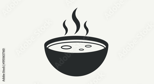 Steaming bowl of food.