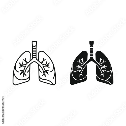 Lungs Anatomy Graphic Medical Symbol