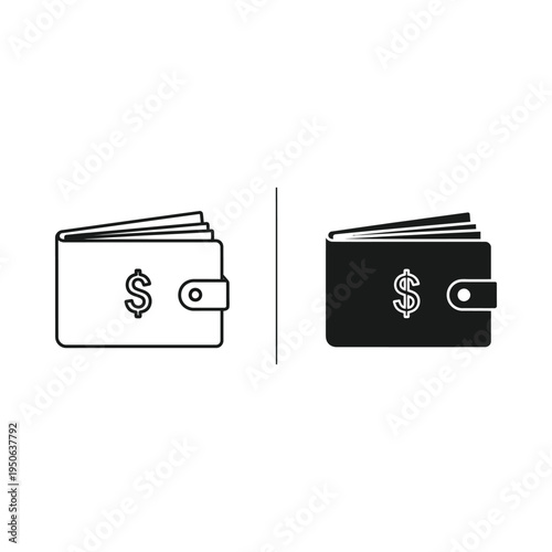 Wallet Money Icon Finance Symbol Commerce Business Banking