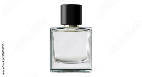 Cuadro en lienzo Clear glass perfume bottles isolated PNG, elegant fragrance containers on transp