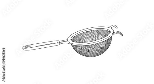Mesh kitchen strainer with handle 2.