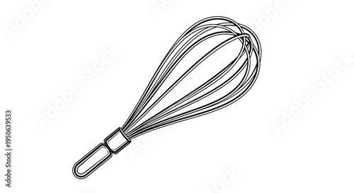 Whisk kitchen utensil for mixing.