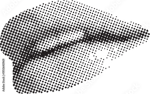 Halftone dots pattern illustration with abstract gradient effect