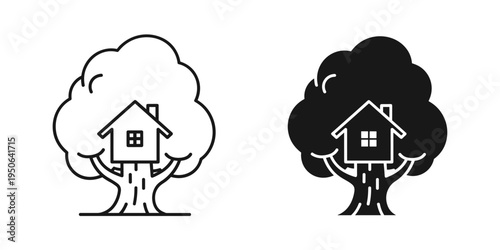 house in hands protection eco friendly home concept flat design vector illustration