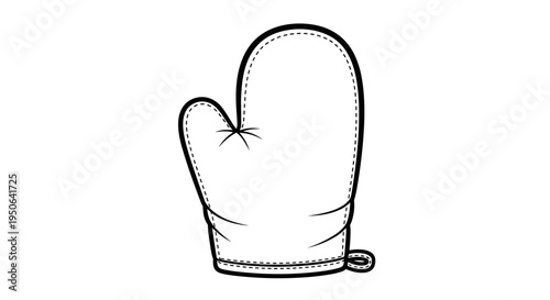 Oven glove for cooking protection.