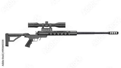 Canvas Print Serbu RN rifle designed for precision shooting and long range use