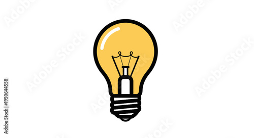 light bulb icon, yellow lightbulb