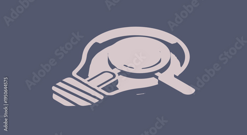 light bulb with magnifying glass, creative idea concept