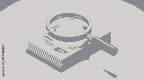 magnifying glass on book, investigation concept