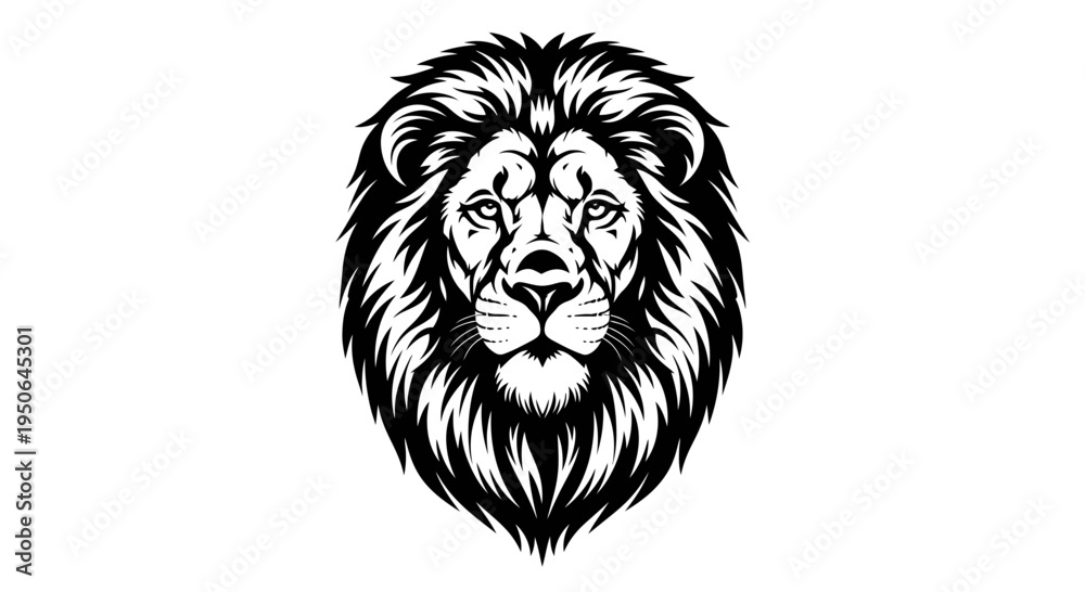 Obraz premium majestic lion head illustration