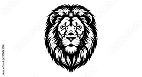 majestic lion head illustration