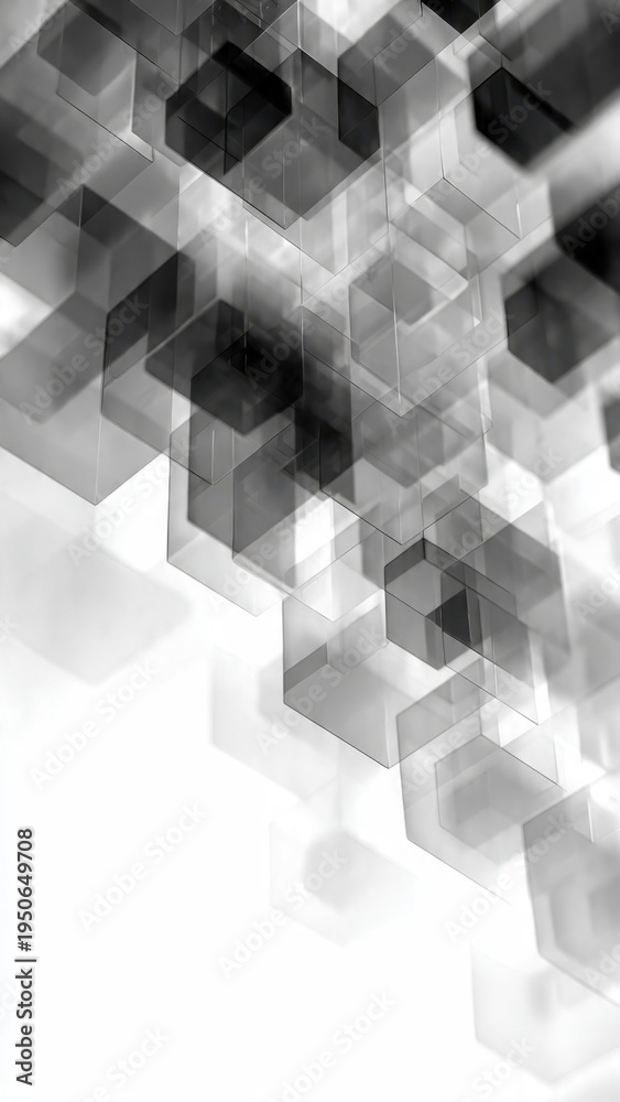 Fototapeta premium Modern Abstract Geometric Hexagon and Cube Pattern Background