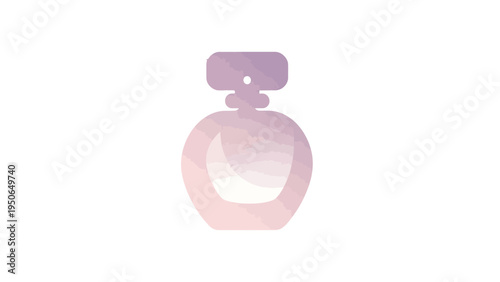 Elegant perfume bottle illustration against white background vector design