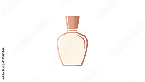 Elegant perfume bottle illustration on a white background for design projects