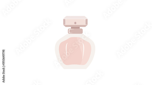 Elegant perfume bottle illustration on white background design concept