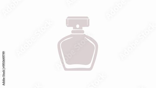 Elegant perfume bottle illustration on white background for beauty and fragrance