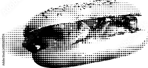 Classic hot dog sandwich in vintage halftone style for graphic design
