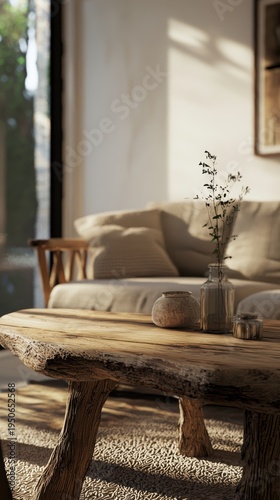 Gentle sunrise setting with hot coffee and blooming flowers beautifully displayed. Peaceful early morning atmosphere complete with steaming coffee and colorful floral decorations