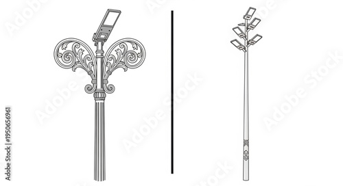 Two ornate keys on a white background.