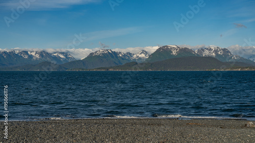Obraz na plátně Alaska mountains, glacier, forest, view of Homer spit