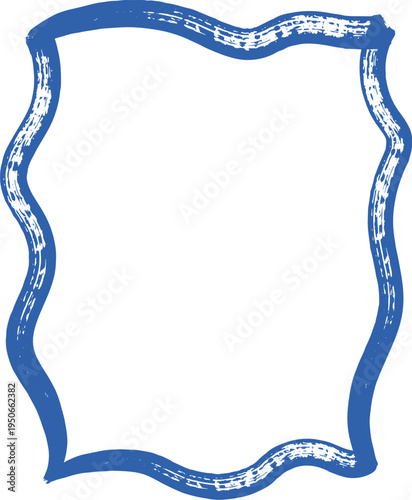 Frame With Grunge Border Hand Drawn