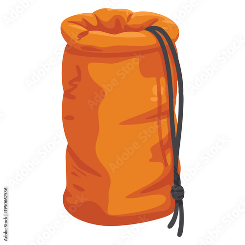 Orange storage bag for outdoor use durable gear concept ideal for camping travel hiking adventure and equipment organization themed projects