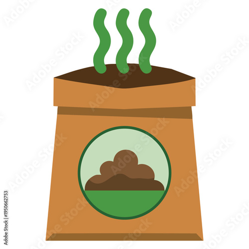 Peat package icon isometric vector icon for web design isolated on white background packaging concept illustration