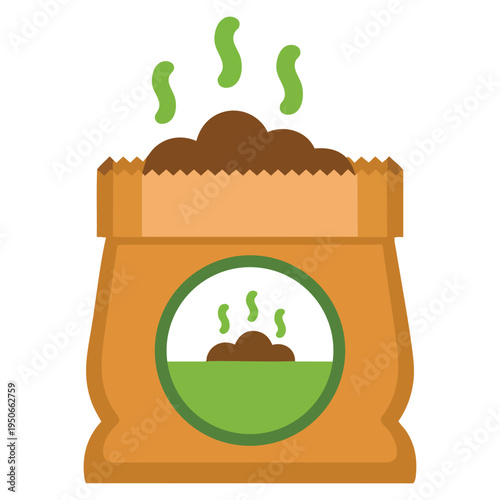 Peat package isometric vector icon isolated on white background suitable for web design and packaging themes