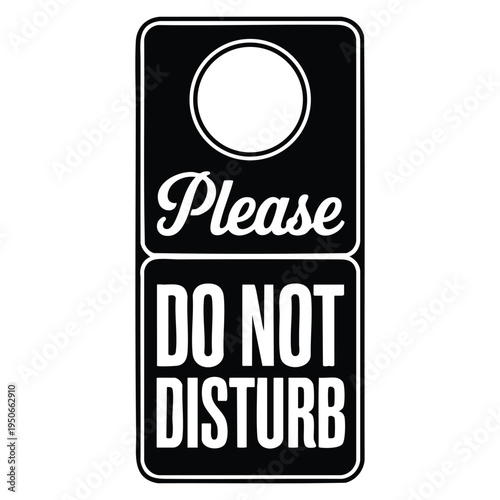 Please do not disturb hanger vector icon for web design isolated on white background suitable for hotel hospitality privacy and travel themed graphics