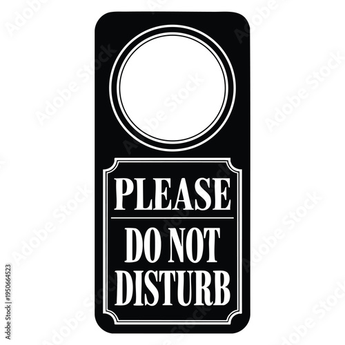Simple please do not disturb hanger vector icon isolated on white background for web design perfect for hotel room privacy sign and hospitality themes