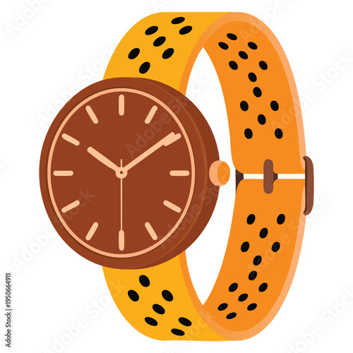 Smart watch icon in cartoon style for web design isolated on white background, representing wearable technology fitness tracking and digital device concept