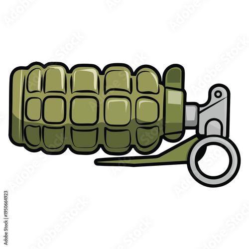 Smoke grenade illustration vector isolated on white background realistic military equipment design element suitable for tactical theme or action artwork