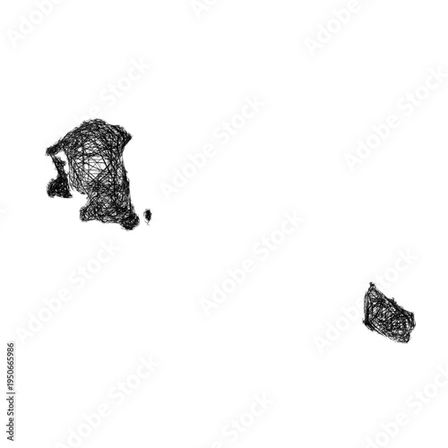 Sketch Hovedstaden outline map design