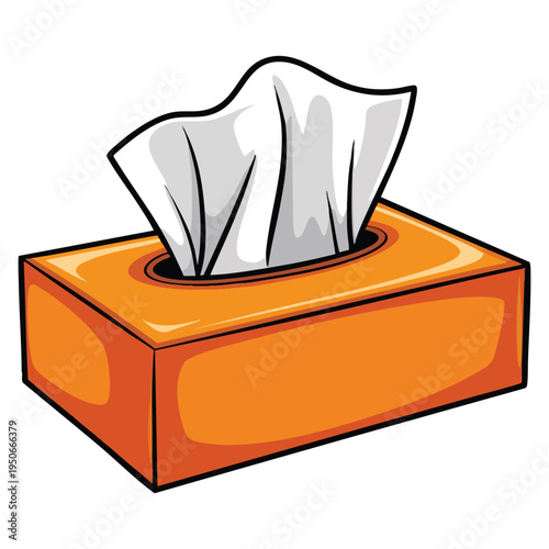 Tissue box napkin vector isolated illustration household hygiene product design perfect for home bathroom kitchen concept packaging and cleanliness themed artwork